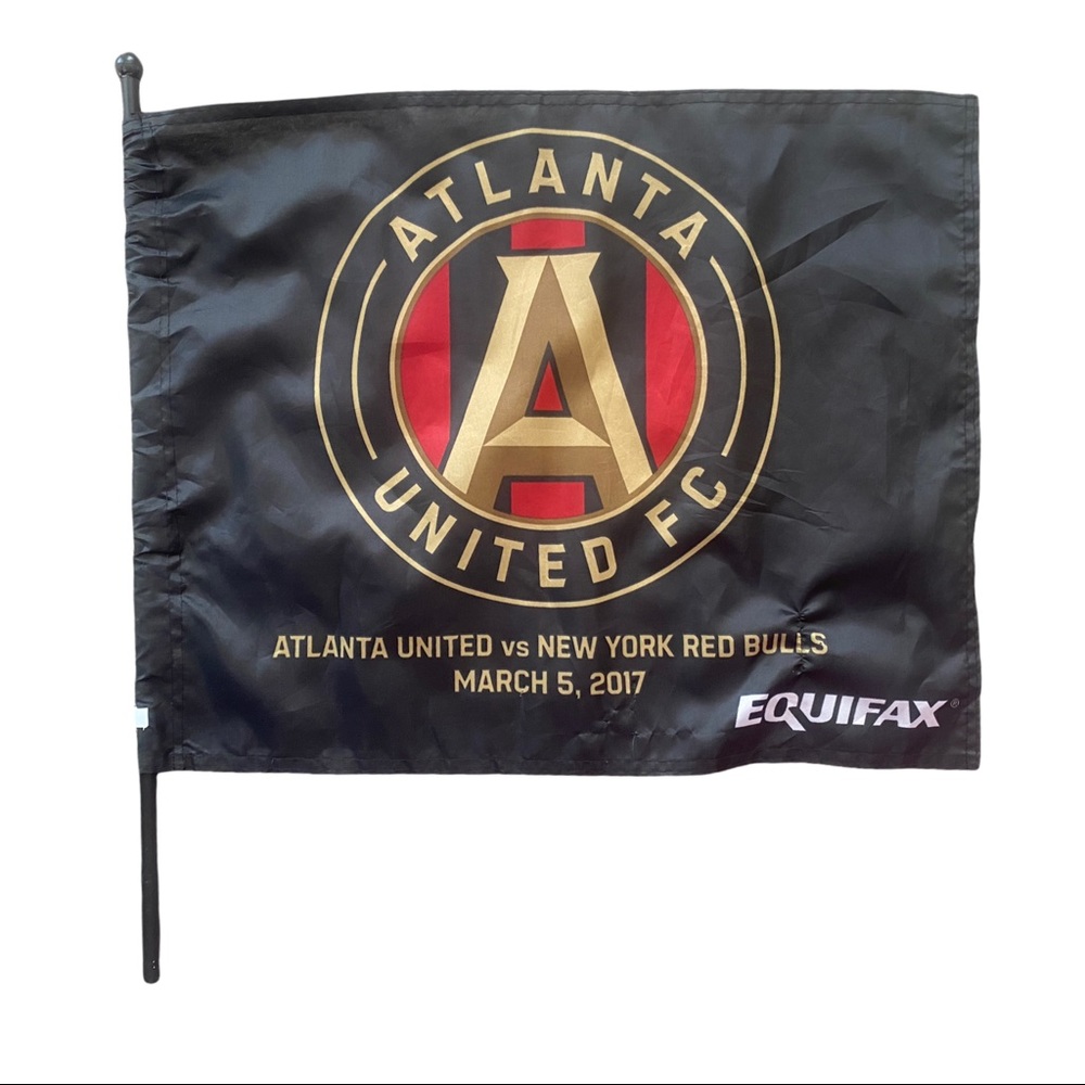 Atlanta United FC Soccer FIRST GAME Flag 20” X 17”